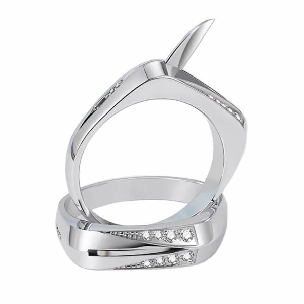 Shining Silver Self Defense Ring Jewelry