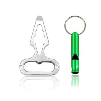 Personal Defence Keychain, Bottle Opener, Wrench & Whistle