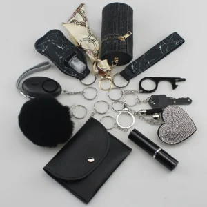 10pcs Safety Keychain Set Personal Defense Kit