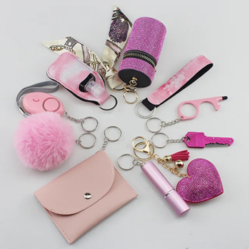 10pcs Safety Keychain Set Personal Defense Kit