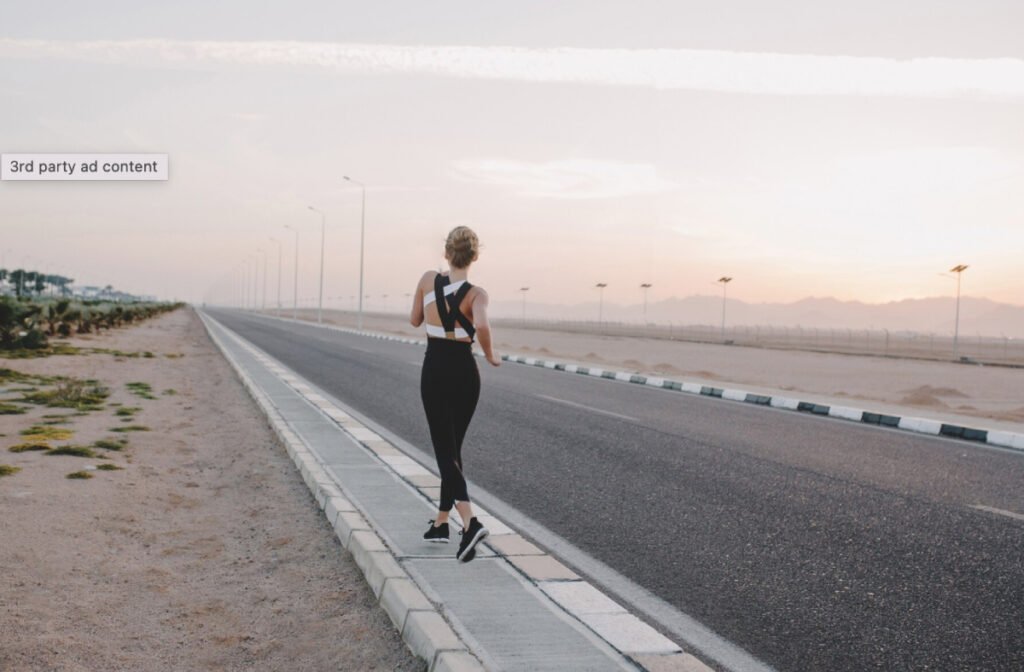 women running alone