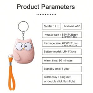 Cute Owl Keychain Self Defence Tool