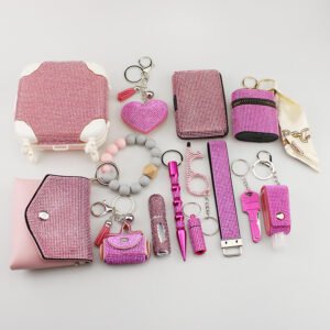 Sparkling 14-piece Self Defense Kit-pink