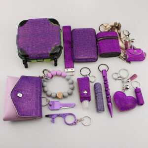 Sparkling 14-piece Self Defense Kit-purple