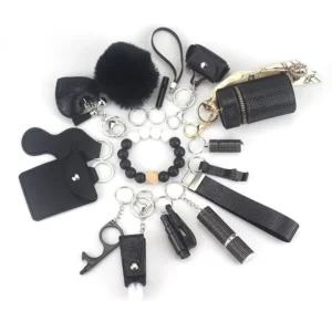 Defensive Weapons 15-Piece Self Defense Keychain Set