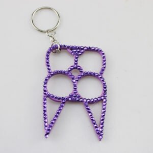 Classy Diamond-studded Self Defence Cat Keyring