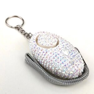 Rhinestone Self Defense Personal Alarm Keychain