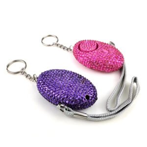 Rhinestone Self Defense Personal Alarm Keychain