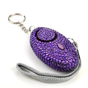 Rhinestone Self Defense Personal Alarm Keychain