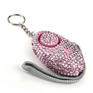 Rhinestone Self Defense Personal Alarm Keychain