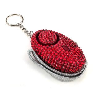 Rhinestone Self Defense Personal Alarm Keychain