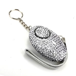 Rhinestone Self Defense Personal Alarm Keychain