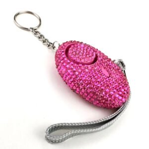 Rhinestone Self Defense Personal Alarm Keychain